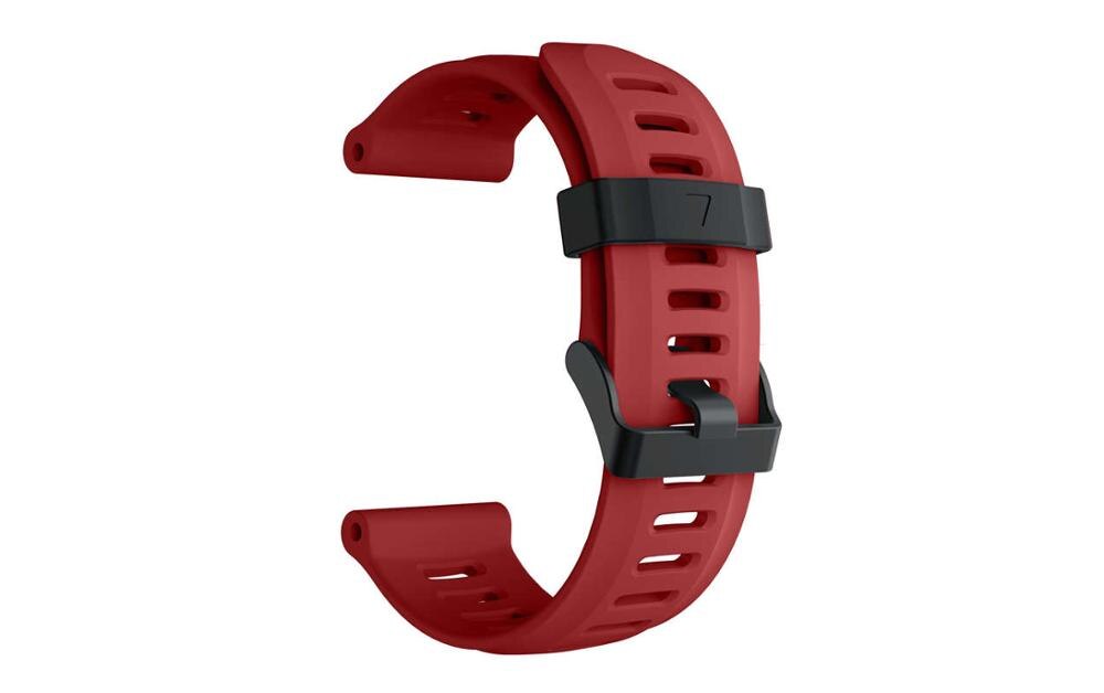 26mm Watch Straps for Garmin Fenix 3/3HR wrist band silicone watchband for Garmin Fenix3 / Fenix 5X Bracelet belt with HD film: Deep red