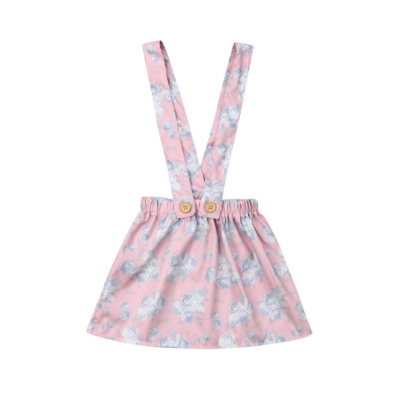 0-3Y Lovely Infant Baby Girl Clothes Floral Suspender Strap Skirts Casual Style Summer Baby Gril Skirts