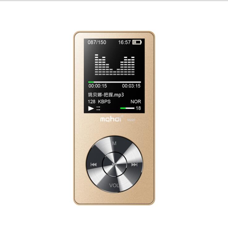 portable metal mp3 player Built-in Speakers e-book fm radio clock audio recorder flac lossless HIFI sports music video player: Gold / 32GB