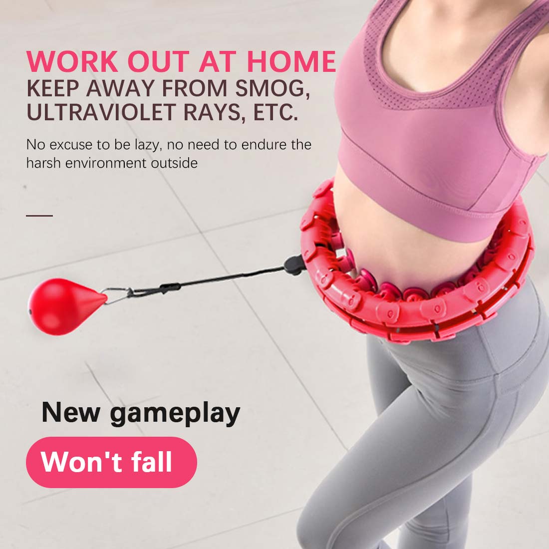 Smart Sport Hoepel Verstelbare Auto-Spinning Fitnessapparatuur Smart Sport Hoepel Dunne Taille Buik Oefening Home Training Gym