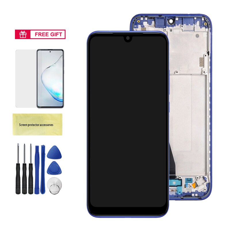 Display originale per Xiaomi Redmi 7 Display LCD Touch Screen Digitizer Assembly per Display Lcd Redmi7 spedizione gratuita: With Blue Frame