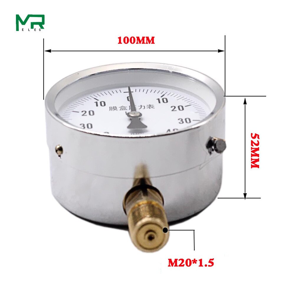 Ye100-40-40kpa vacuum capsule pressure gauge positive and negative natural gas micro pressure gauge