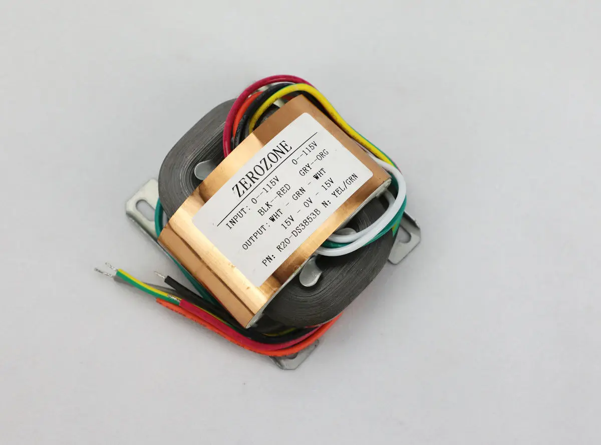 GZLOZONE 30VA Pure copper R-core transformer 2X 6V / 9V /12V /15V/ 18V L9-49-1