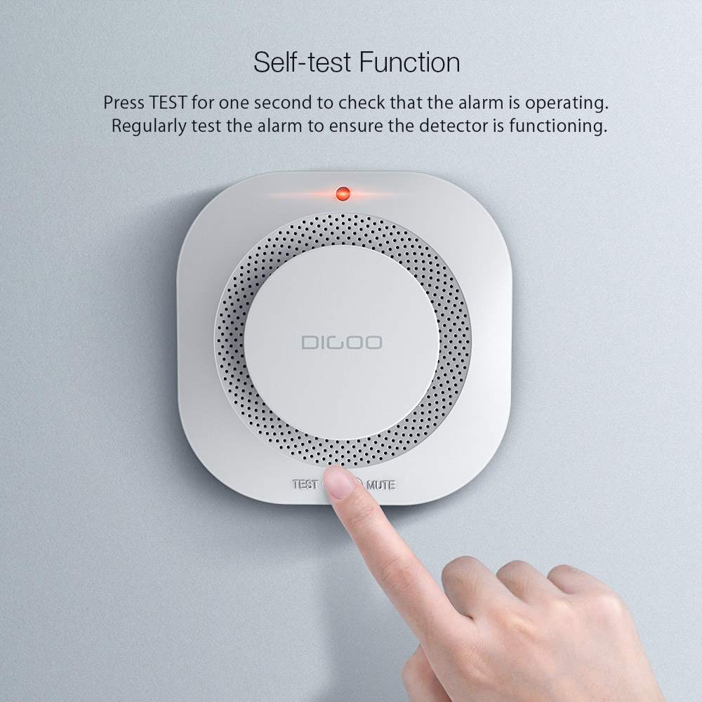 DIGOO DG-SA01 Fire-Alarm Detector Onafhankelijke Optische Rookmelder Detector Smart Home Afstandsbediening Alert Werken met HOSA HAMA