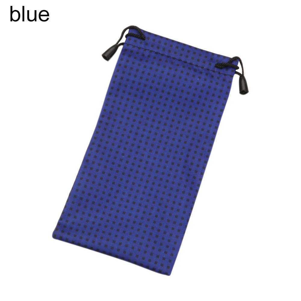 Sac en tissu imprimé pour lunettes, 1 pièce, pochette de lunettes de soleil étanche à la poussière, sac de transport pour lunettes optiques: blue