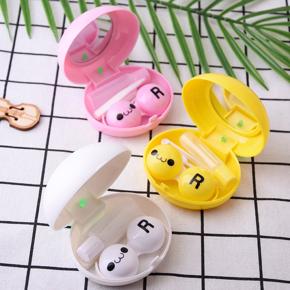 Grass Contact Lens Case Portable Storage Contact Lens Case Box Holder Container Outdoor Travel Contact Lenses Box