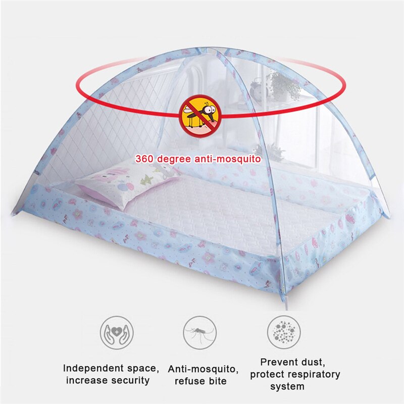 Opvouwbare Kids Baby Zomer Bed Kamer Netting Canopy En Mesh Voor Crib Dome Tent Dome Klamboe Grens Decor Insect preventie