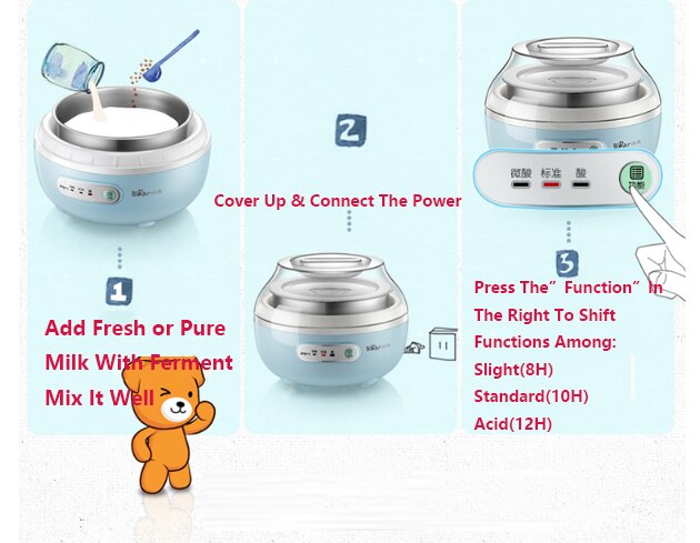 Mini yogurtera eléctrica automática, Popular, nato, máquina de vino de arroz, inoxidable