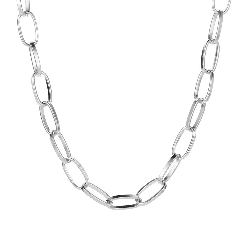 Mujer Koreanische Süße Liebe Herz Halsband Halskette ErkläSprosse Freundin Nette Halskette Schmuck Collier Femme: Silber-  Kette