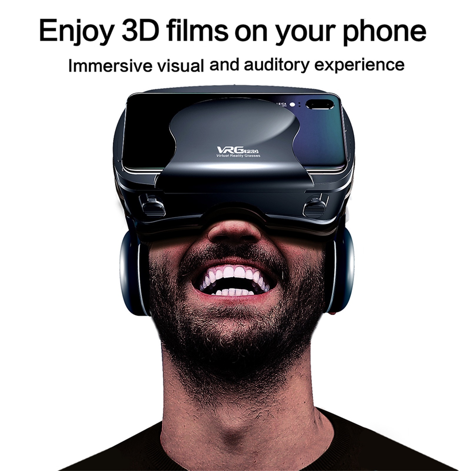 5 ~ 7 Inch Vrg 3D Vr Bril Virtual Reality Full Screen Visuele Groothoek Vr Glazen Doos Voor 5 Om 7 Inch Smartphone Brillen
