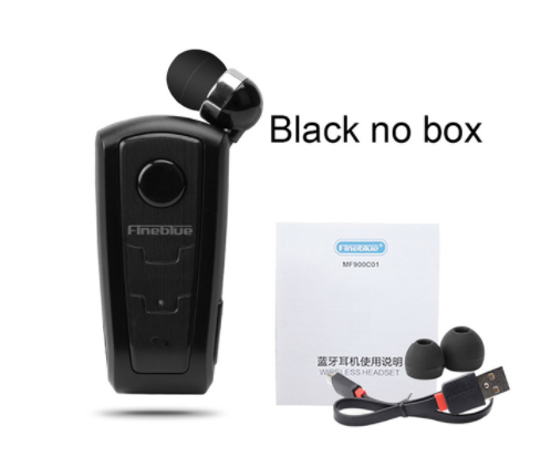 100% Original Fineblue F910 Wireless Bluetooth V4.0 Headset In-Ear Vibrating Alert Wear Clip Hands Free Earphone For Smartphones: Black no box