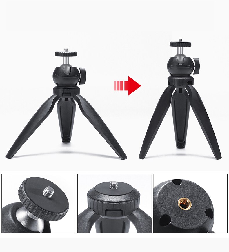 Foldable Selfie Tripod Handheld Grip Stabilizer Selfie Stick Selfie Stand Phone Holder Selfie Tripod for Live Video Selfie