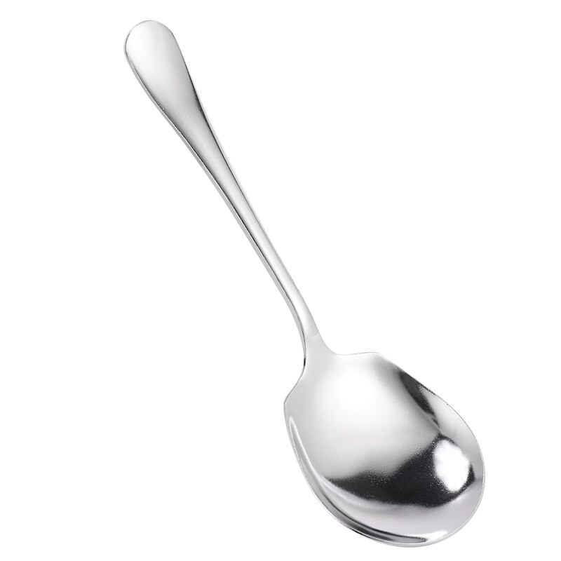 Dinner Spoon Set, Stainless Steel Buffet Banquet Spoon, Catering, Restaurant Service Tableware,6 Pieces