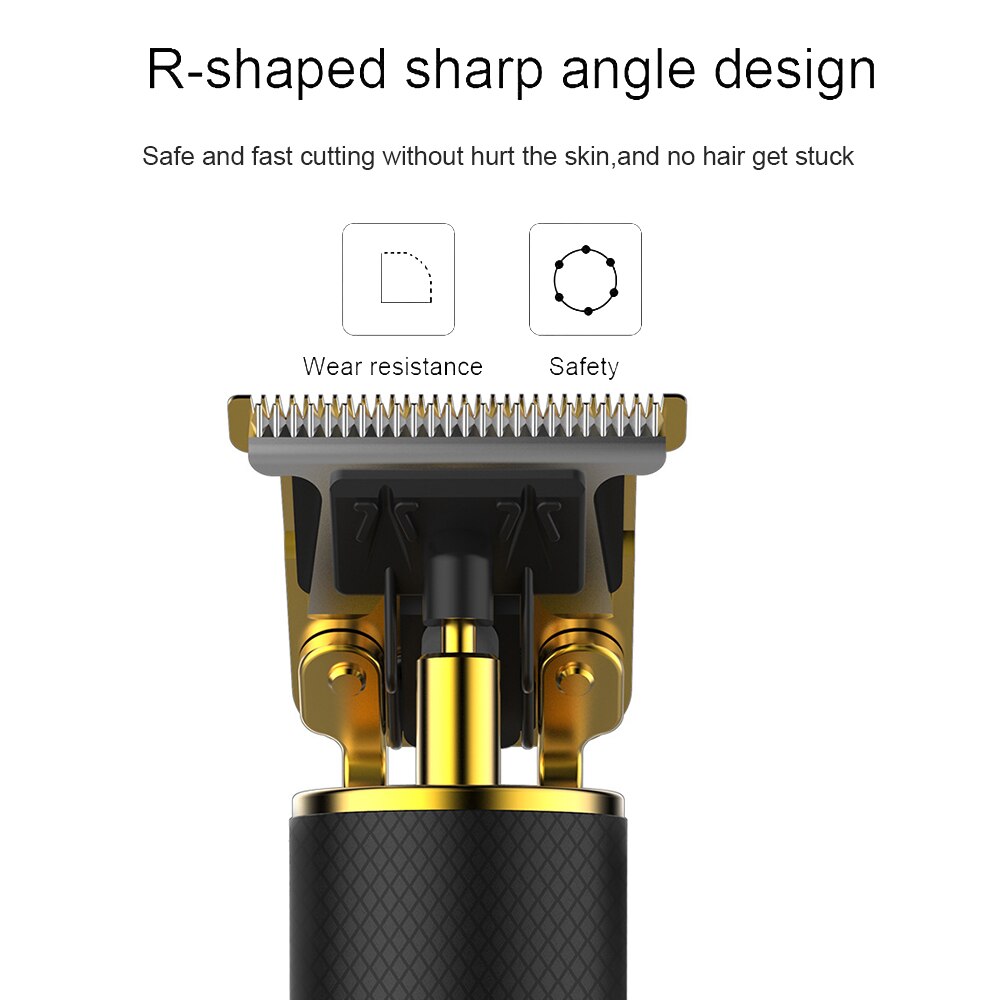 Electric Hair Clipper Electric T-Blade Trimmer Grooming Cordless Cutting Eyebrows Beard Razor Sharp Men's Hair Cutting Machine