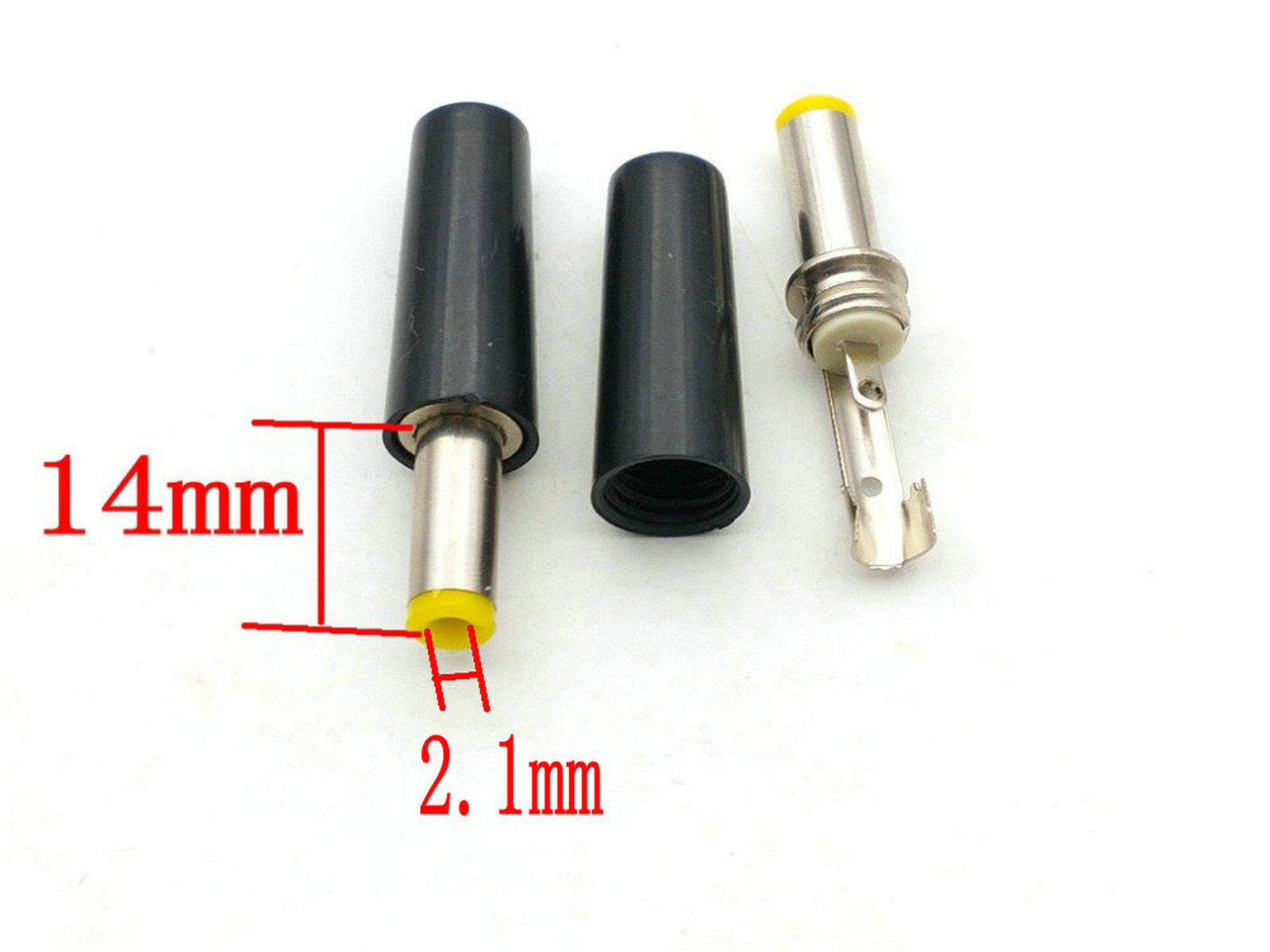 6pcs DC Power 5.5x2.1mm/DC 5.5x2.5mm Cabo Macho Tomada para câmera/conector LED