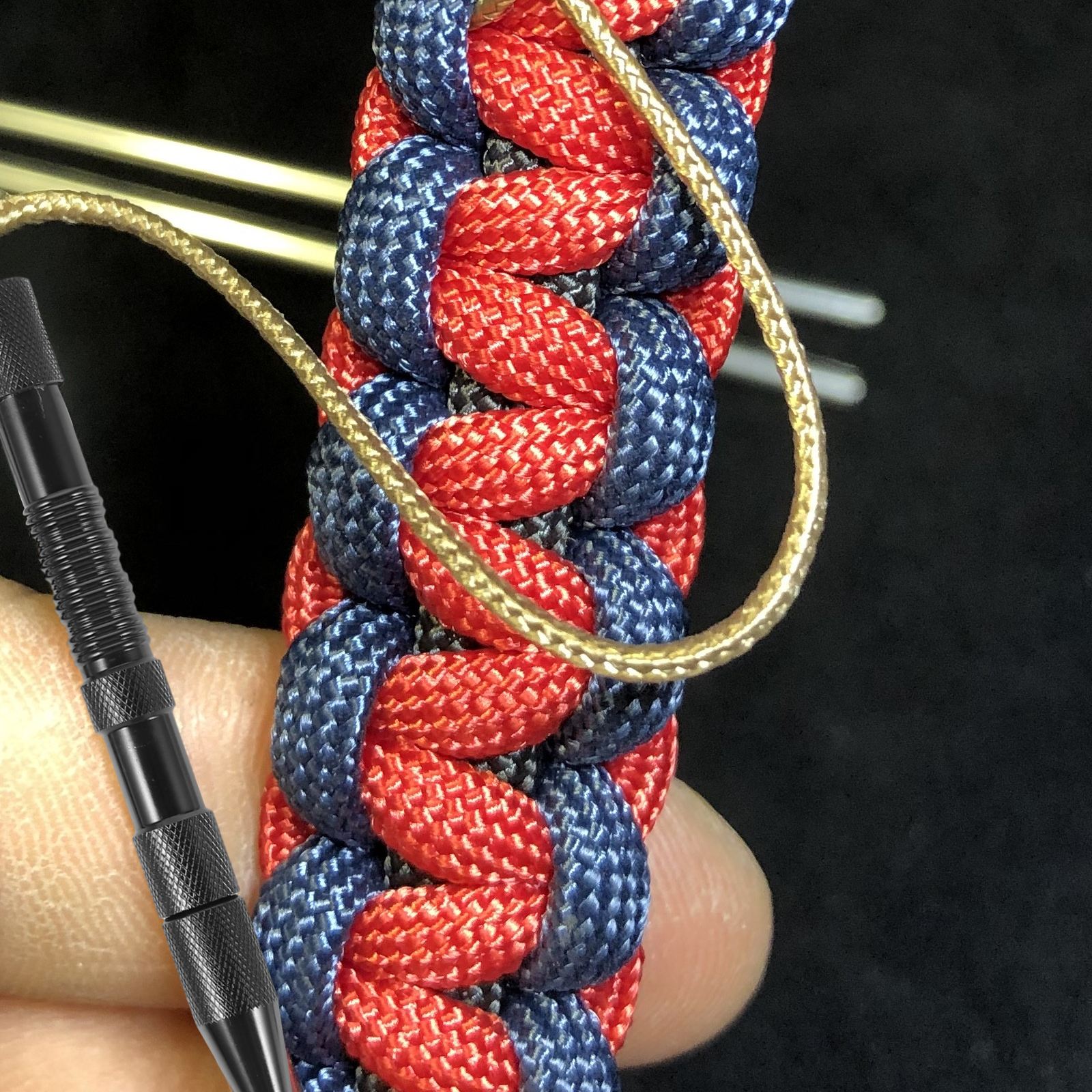 Armbinde betroffen Nadeln Paracord Flechten Werkzeuge DIY Weben Nadeln Bausatz