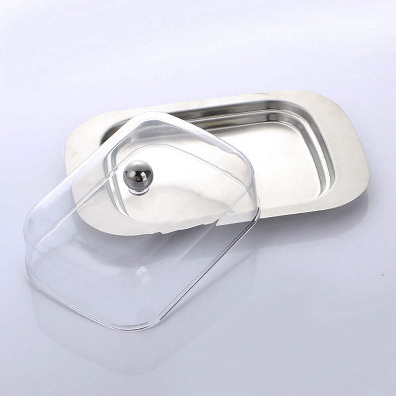 Roestvrij Staal Boter Doos Voor Keuken Koken Gerechten Steak Opslag Schotel Lade Met Cover Handig Bakken Brood Gebak Container