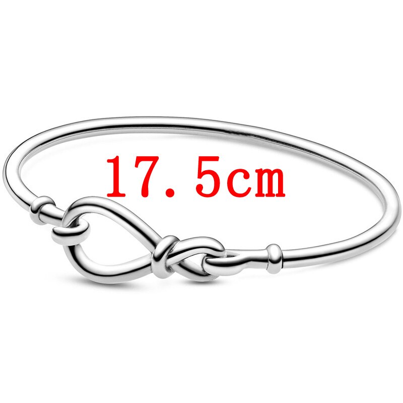 Original gros Bracelet infini moi lien serpent chaîne motif 925 Bracelet en argent Sterling Fit Europe perle breloque bijoux à bricoler soi-même: 2