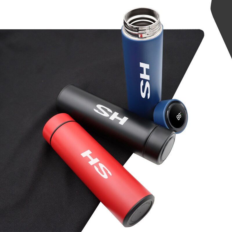 500ml inteligentny wyświetlacz cyfrowy dotyk samochodu temperatury termos ze stali nierdzewnej dla MG HS akcesoria samochodowe