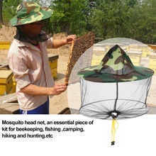 Midge Mosquito Insect Hoed Mesh Vissen Caps Hoofd Netto Gezicht Protector Camouflage Camping Kit Hoed met Mosquito Head Netto