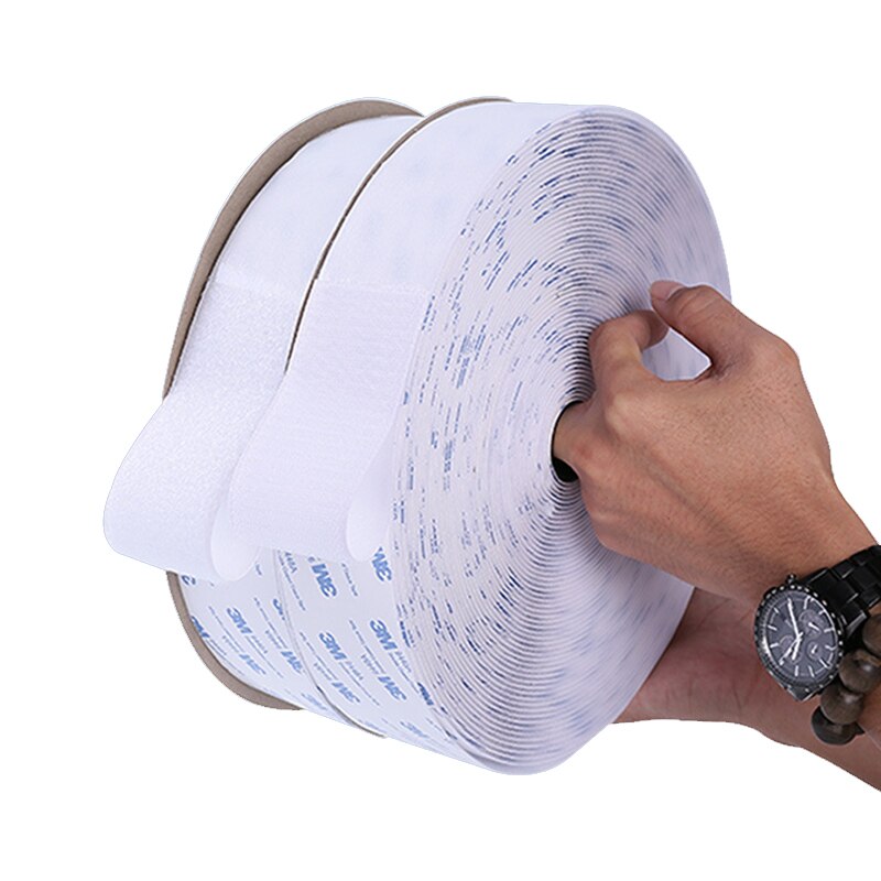 Ruban velcro auto-adhésif en Nylon, 10M, autocollant magique avec colle, accessoire de bricolage pour la maison