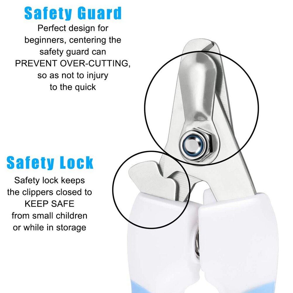 Pet Cat Dog Nail Clipper Cutter Stainless Steel Grooming Scissors Clippers Claw Nail Scissors with Lock