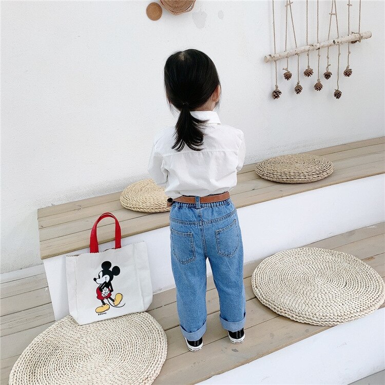 Autumn Girls Denim Pants Kids Jeans Pants with Belt Jeans Kids Boy