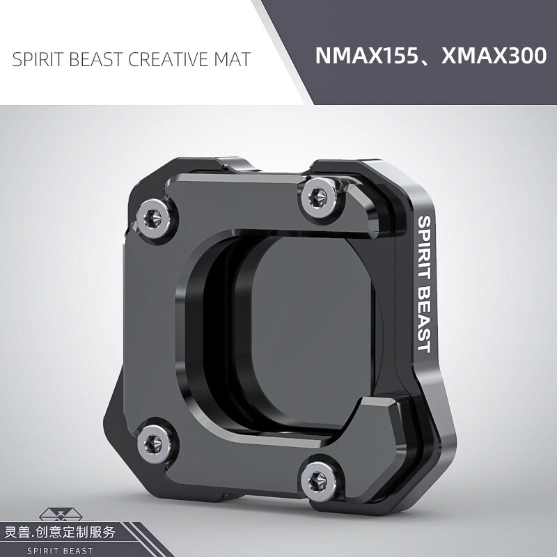 Geest Beest Motorfiets Side Frame Voet Base Ondersteuning Pad Stand Cover Voor Yamha NMAX155 XMAX300: Titanium
