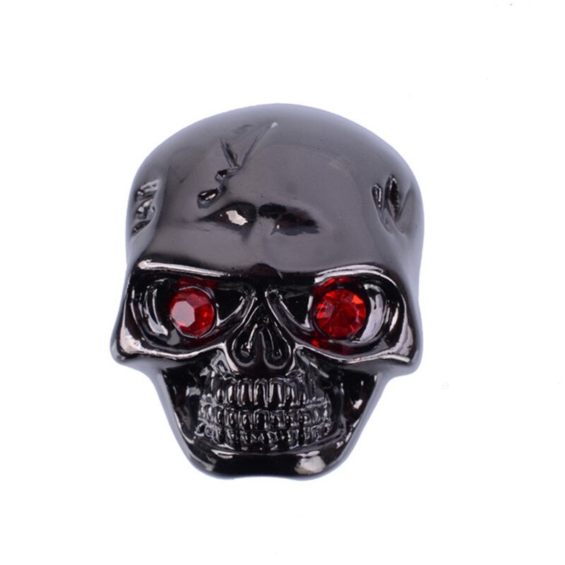 Shining Metal Skull Head Control Knobs for Electric Guitar Pots Tone Volume Control Knobs/Buttons Black/Chrome/Gold: Black