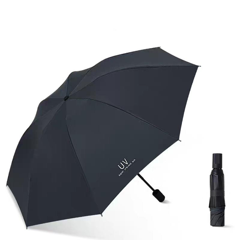 Xiaomi Large Buckle Handle Windproof Strong Reinforced Manual Folding Umbrella For Men woman Safety Travel Reflective Strip: black
