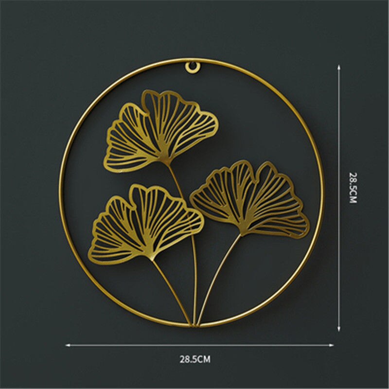 Feuilles de Ginkgo doré décoration murale feuilles de Style nordique tenture murale pendentif mural de salon sans poinçon décoration de la maison: Golden ginkgo 2
