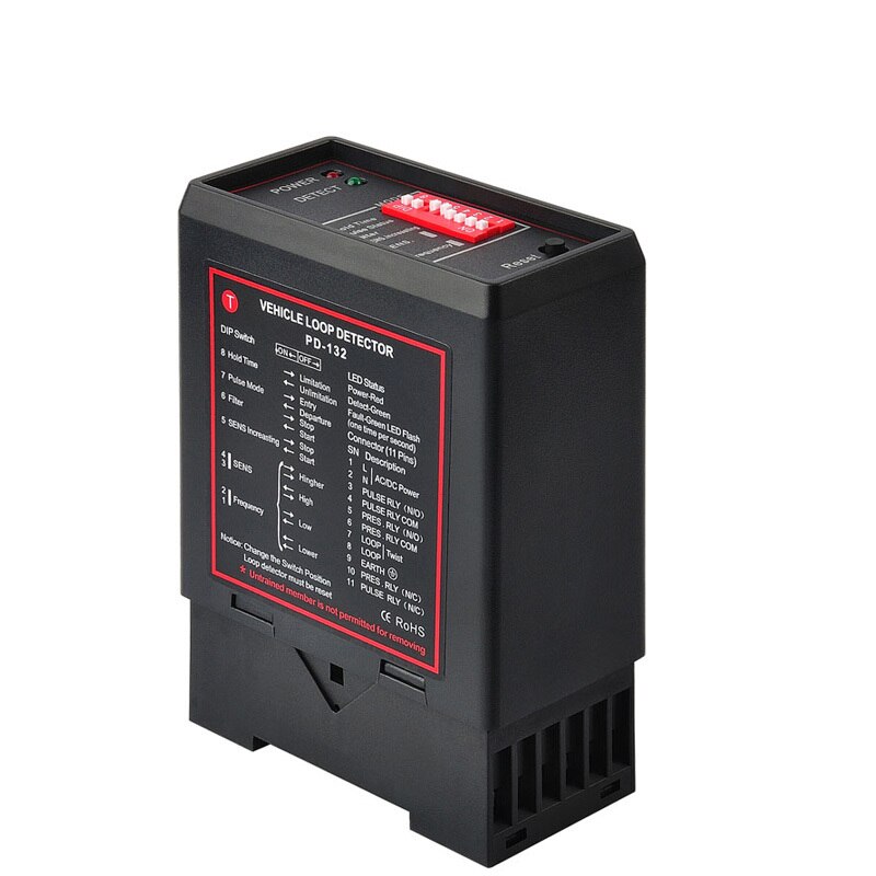 PD132 single-channel DC24v induction vehicle loop detector sensor for motor barrier door parking system vehicle loop detector
