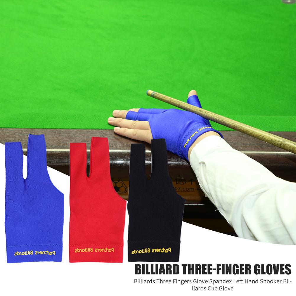 1pc Snooker Billiard Glove Embroidery Billard Gloves Left Hand Three Finger Smooth Biliardo Billar Guanti Billiard Accessories