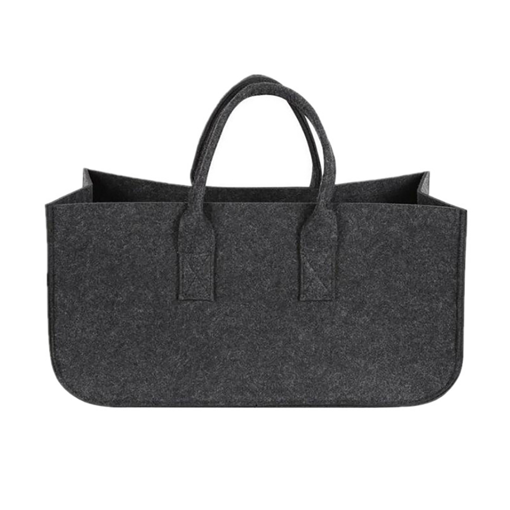 Organisateur sacs multifonctionnel transporteur rectangulaire Shopping grande capacité feutre panier de rangement avec poignée chambre sac à main