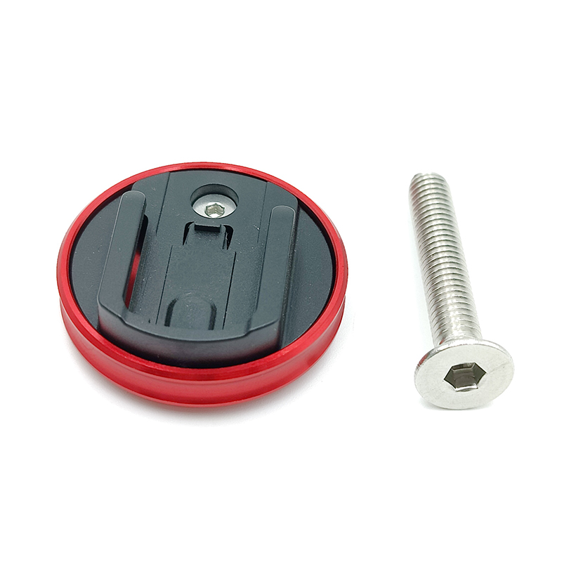 Garmin Edge Stuurpen Top Cap Mount Fiets Zwaartekracht Cap Mount Voor Garmin Bryton Wahoo Cateye Xoss Igpsport Blackbrid Computer.: For CATEYE Red