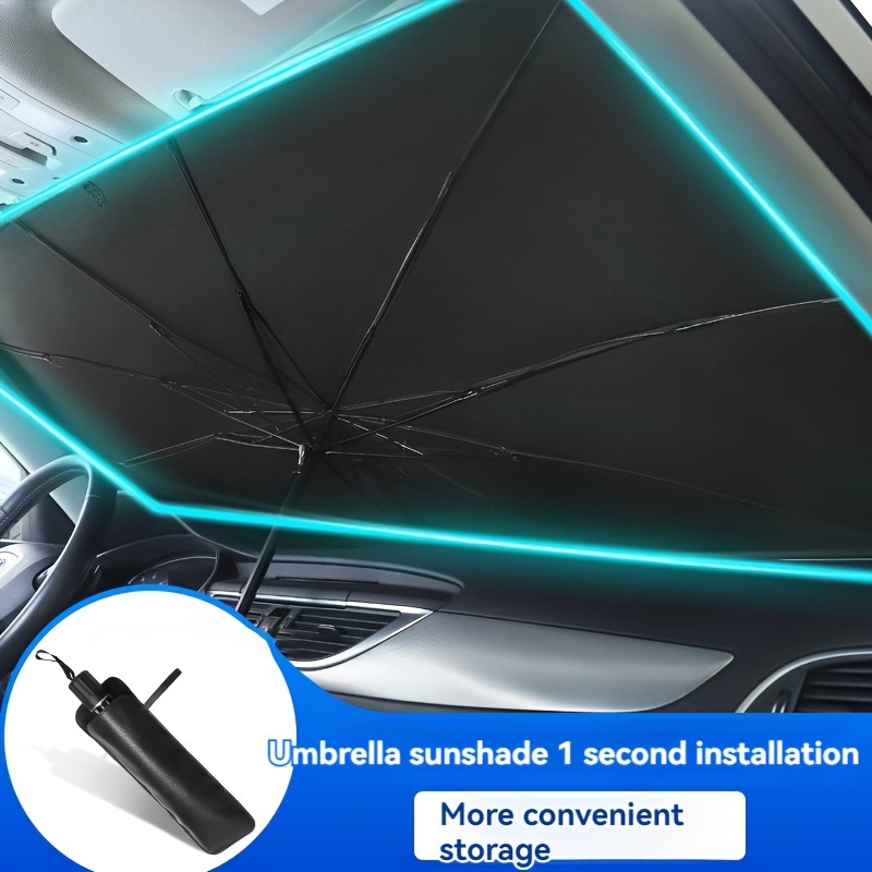 Paraguas de coche , cortina de sombra de bloque frontal, suministros especiales para interiores de coche, artefacto de protección solar completo, aislamiento térmico, 2024