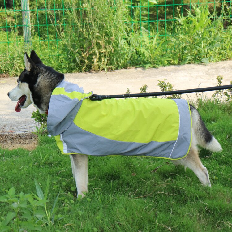 Hund regnfrakke dobbeltlags regnfrakke til hund kæledyr vandtæt udendørs regnjakke kappe til kæledyr mellemstor stor hund labrador: Sort / 12