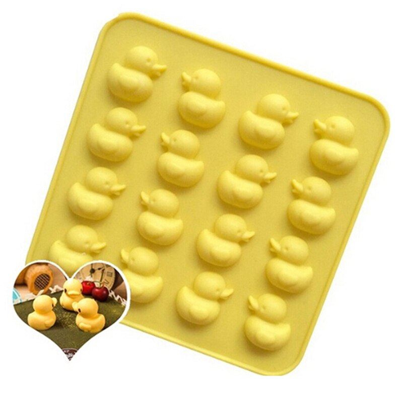 Molde de silicona con forma de pato para manualidades, moldes para Dulces, galletas, hielo, Chocolate