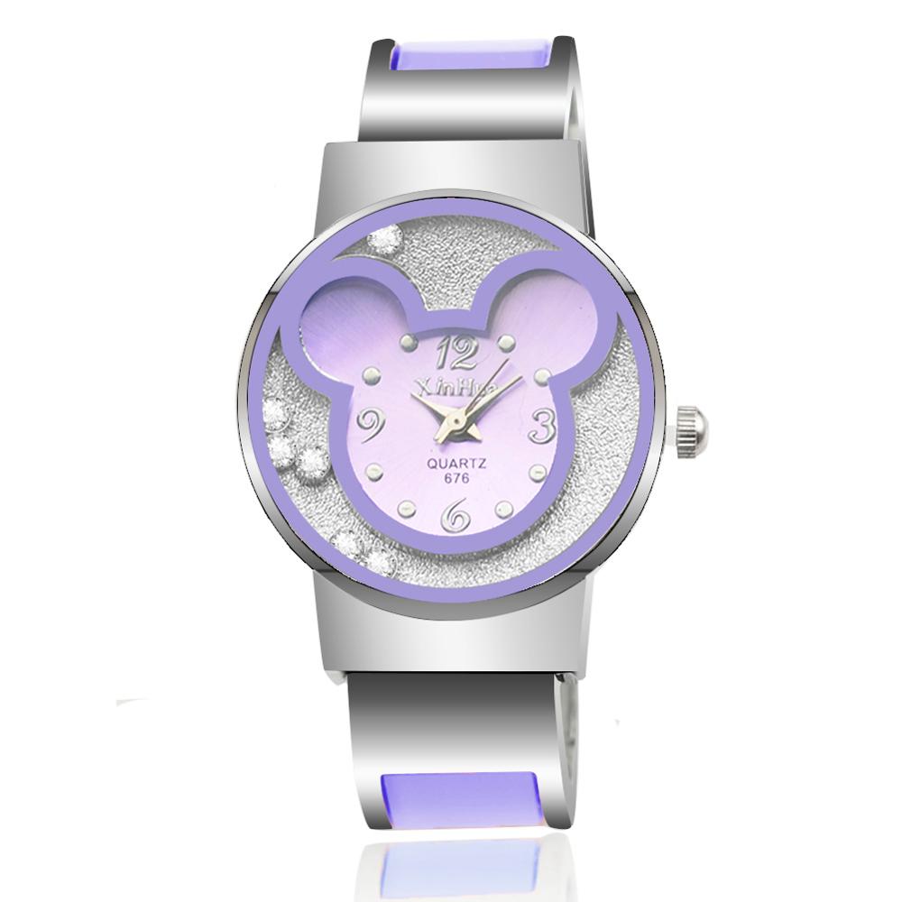 Women Watch Women's Watches Top Brand Luxury Quartz Female Bracelet Ladies Clock reloj mujer zegarek damski erkek kol saati: Purple