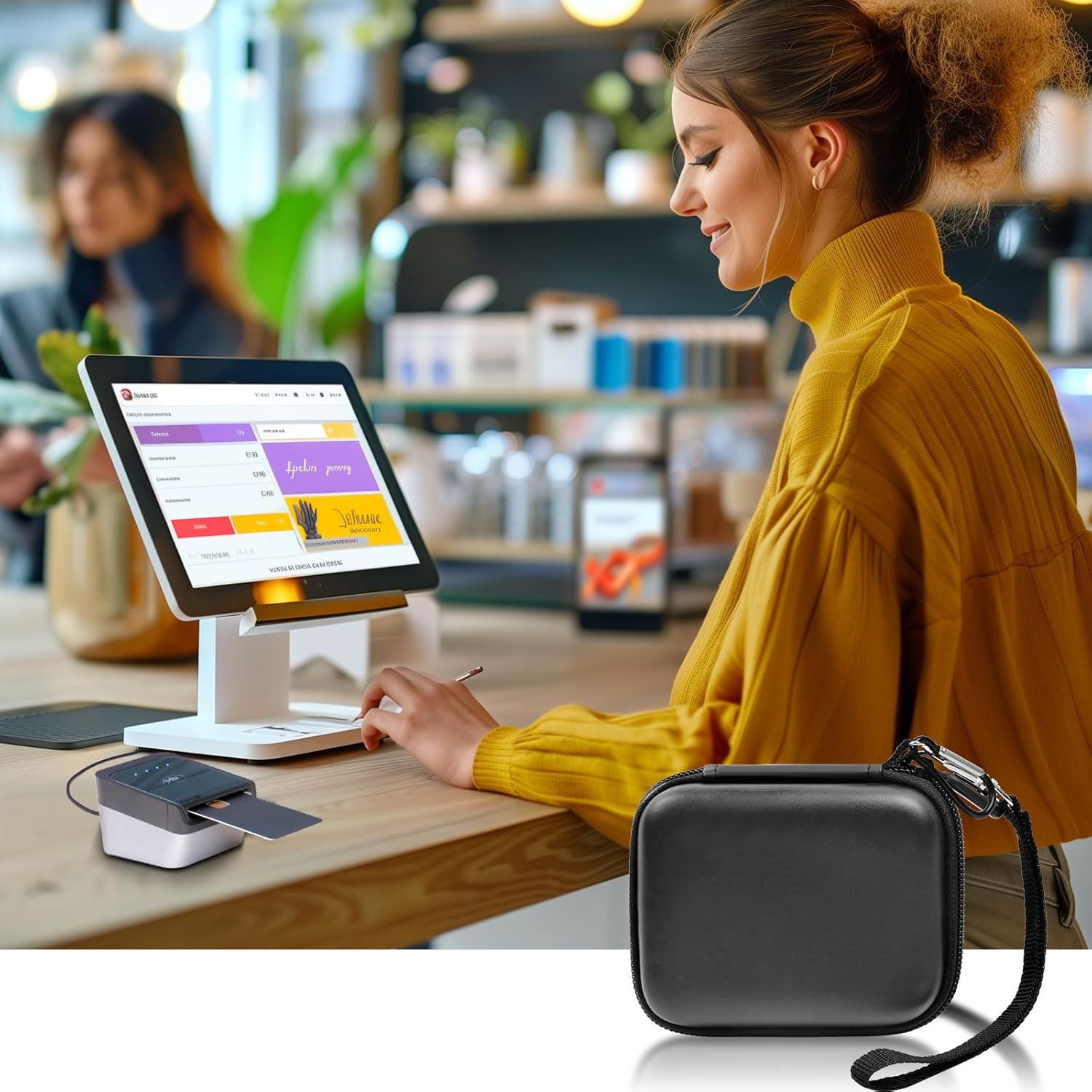 Case compatibel met Shopify Tap & Chipkaartlezer, POS-hardwarehouder voor vierkante systemen voor kleine bedrijven/voor mobiel draadloos