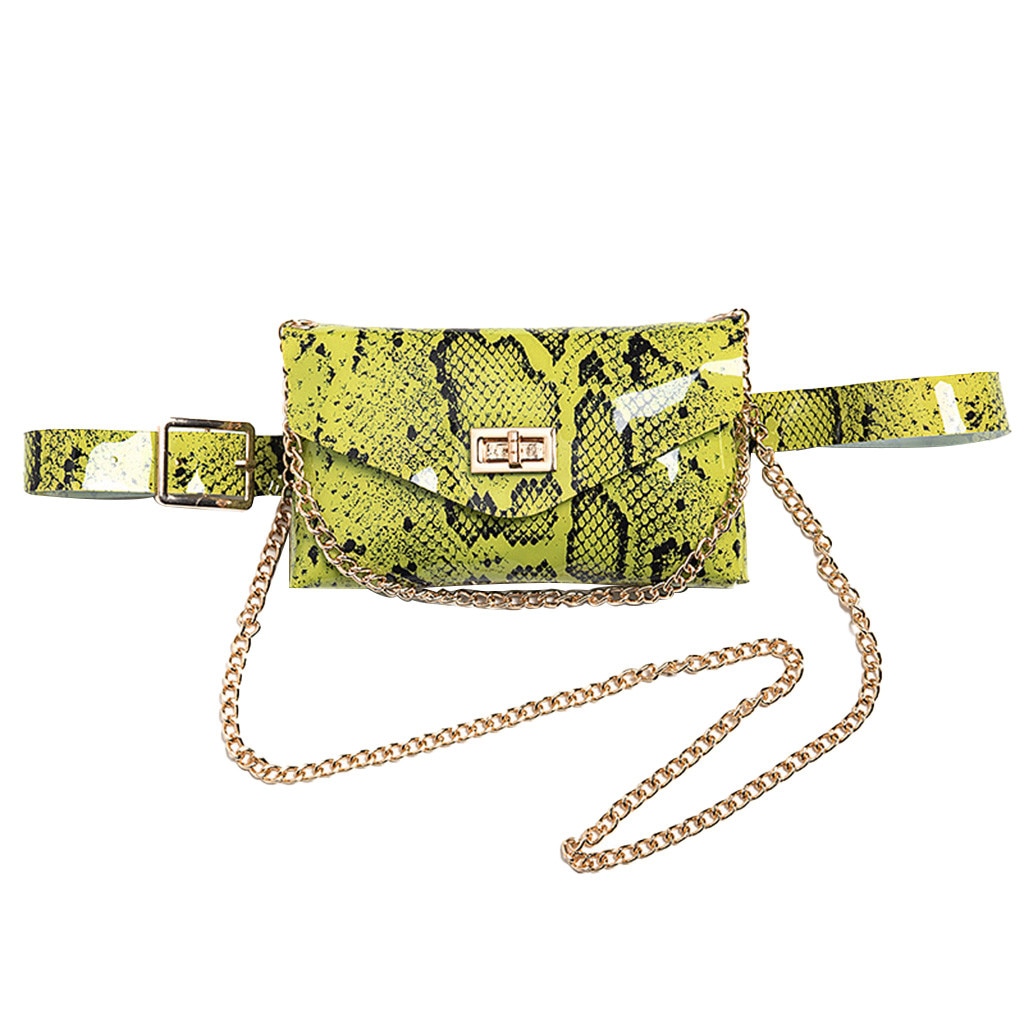 Snake Fanny Pack Dames Pu Lederen Riem Tas Vrouwen Banana Mini Tas Op Een Riem Luxe Vrouwen borst Zak