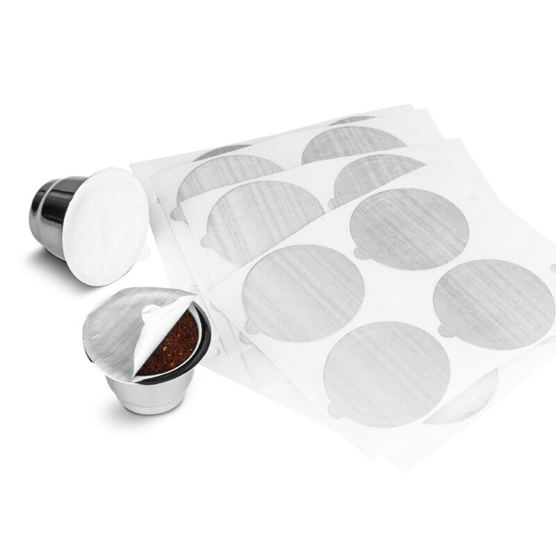 capsula Nespresso riutilizzabili in confezione da 3 con coperchi in alluminio 100-cialde per caffè ricaricabili in acciaio inossidabile per macchine Nespresso