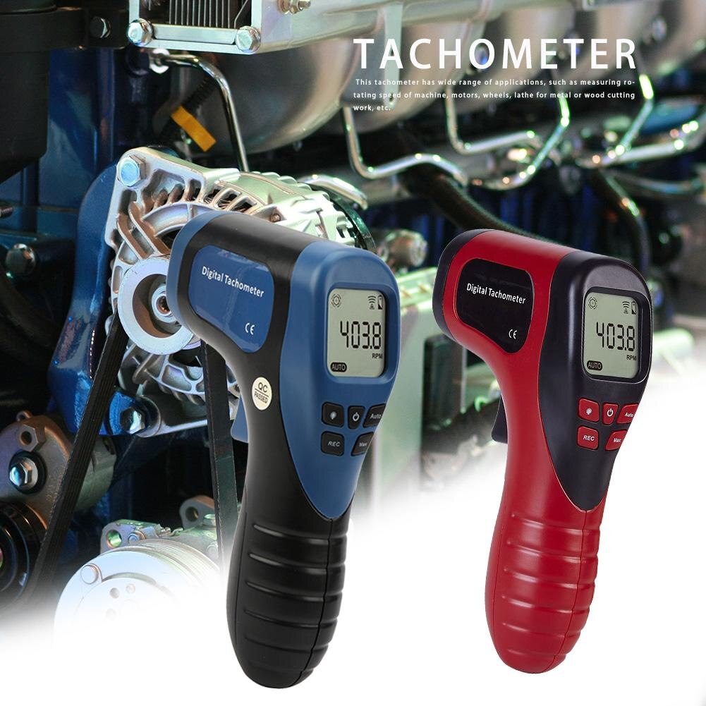 Digital Tachometer Non-Contact Measuring Range:2.5-99999RPM Digital LCD Motor Wheel Lathe Speed Meter