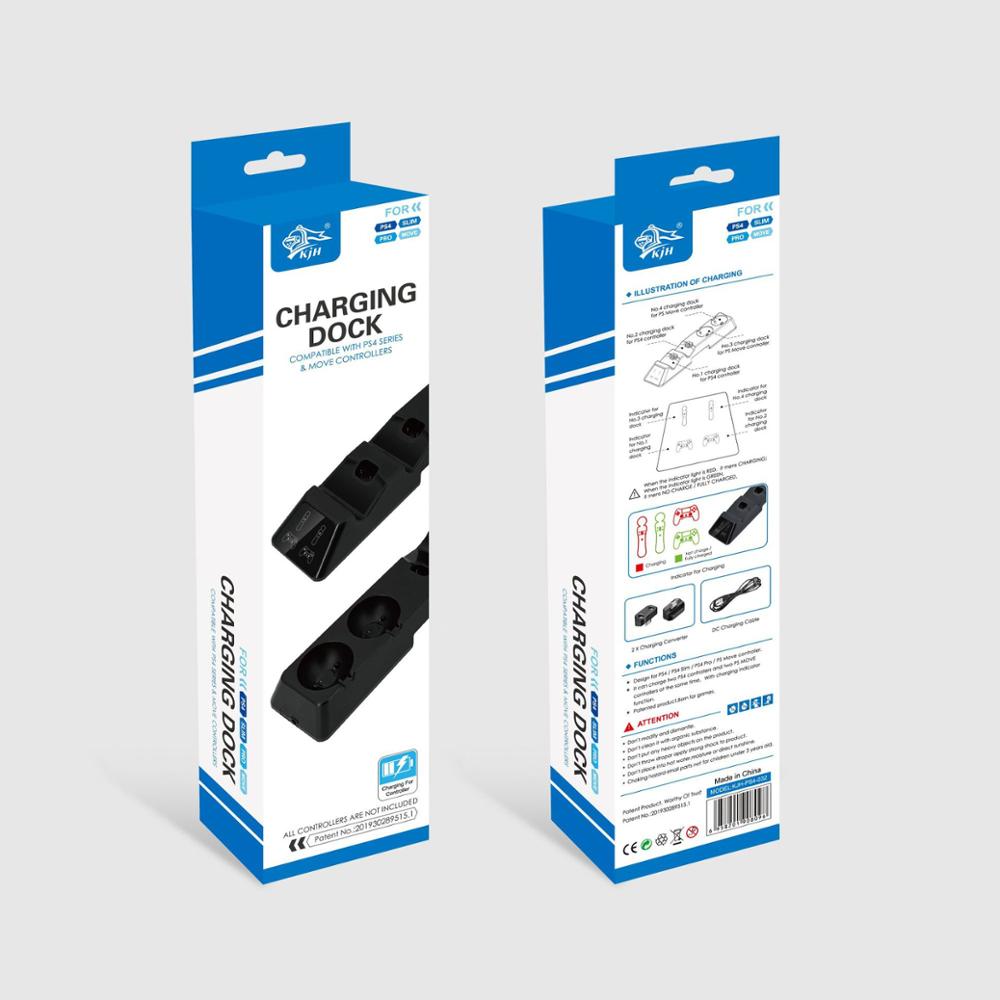 Led Indicator 4 In 1 Usb Dock Station Stand Charger Met Opladen Converter Houder Voor PS4/Slim/Pro /Ps Move Draadloze Controller