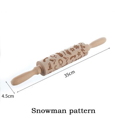 Kerst hert cartoon bakken deegroller taart koekje fondantdeeg gegraveerde roller rendier sneeuwvlok fondant taart reliëf: H.sneeuwman