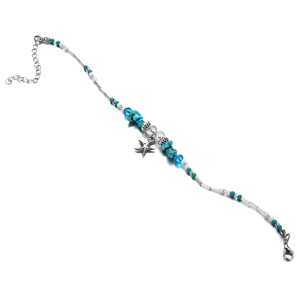 Sumeng Bohemian Vintage Shell Kralen Zeester Sea Turtle Enkelbanden Multi Layer Enkelband Been Armband Handgemaakte Sieraden Voor Vrouwen