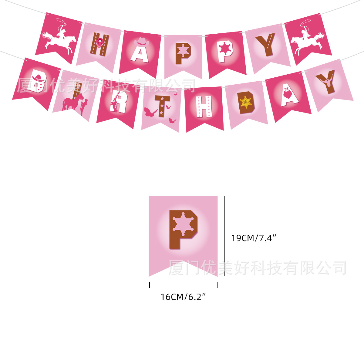 Decoraciones de de cumpleaños con temática de vaquero occidental, vajilla desechable de vaquera rosa, Banner de , suministros de revelados de género