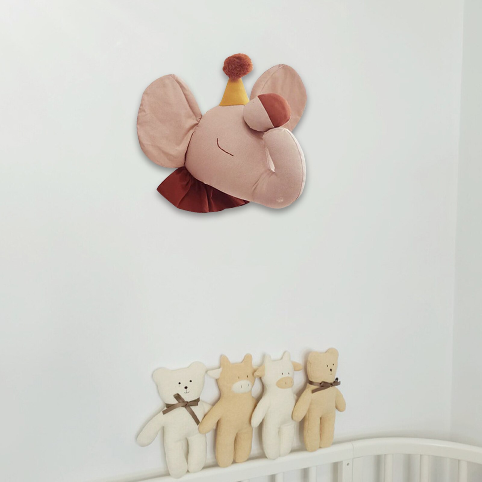 Dier Hoofd Olifant Muur Decor Opknoping Mount Knuffel Pluche Speelgoed Prinses Pop Meisje Kid Kinderkamer