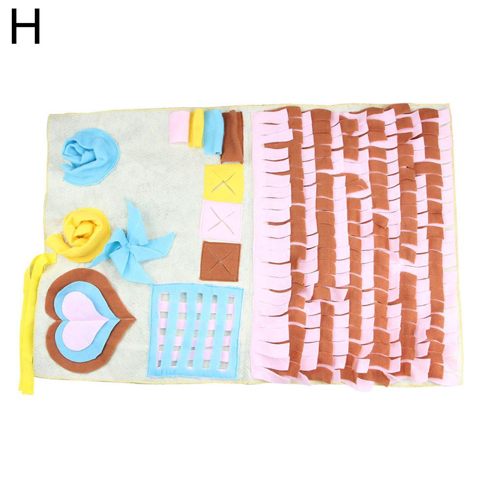 Pet Dog Snuffle Mat Pet Sniffing Training Blanket Detachable Fleece Pads Dog Mat Relieve Stress Nosework Puzzle Toy Pet Nose Pad: H