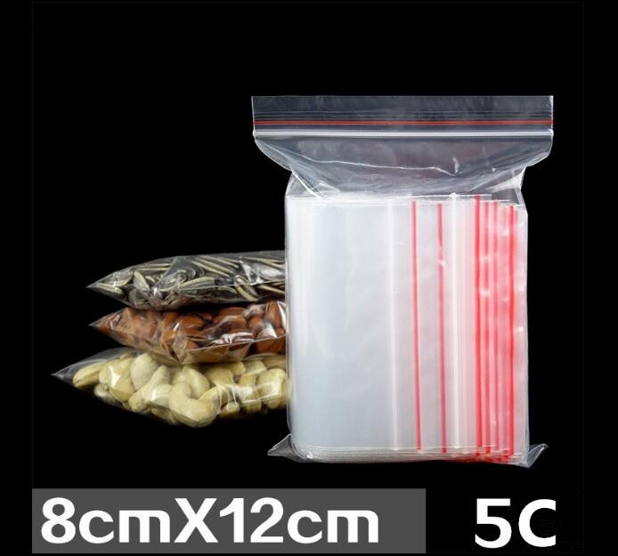 10 sizes Small Mini Zip lock Baggies Plastic Packaging Bags Transparent Plastic zipper bag ziplock Packing Storage Bags 100pcs
